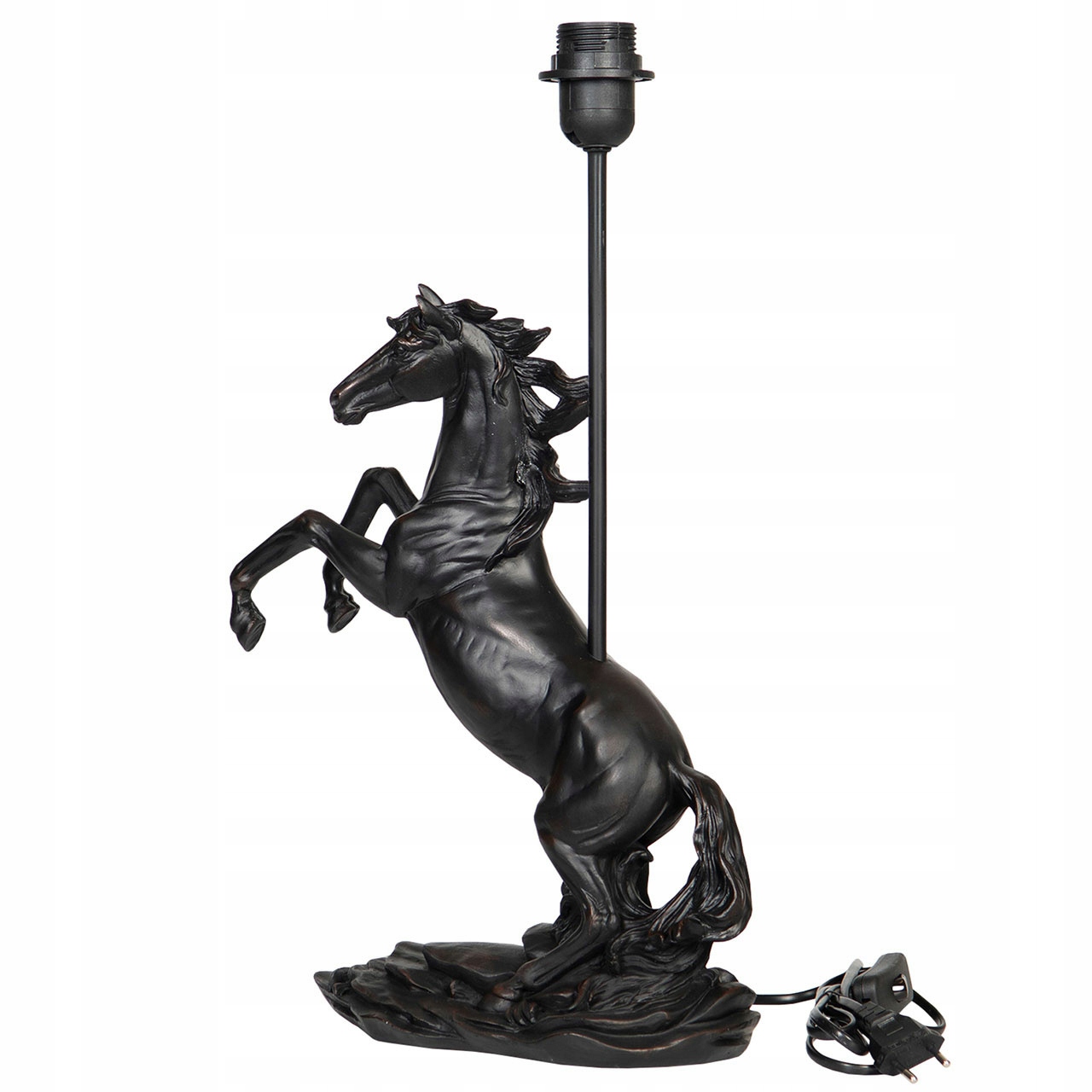 Stolová Nočná Lampa Kôň E27 50 cm S Koňom Čierna Ozdoba Do Domácnosti
