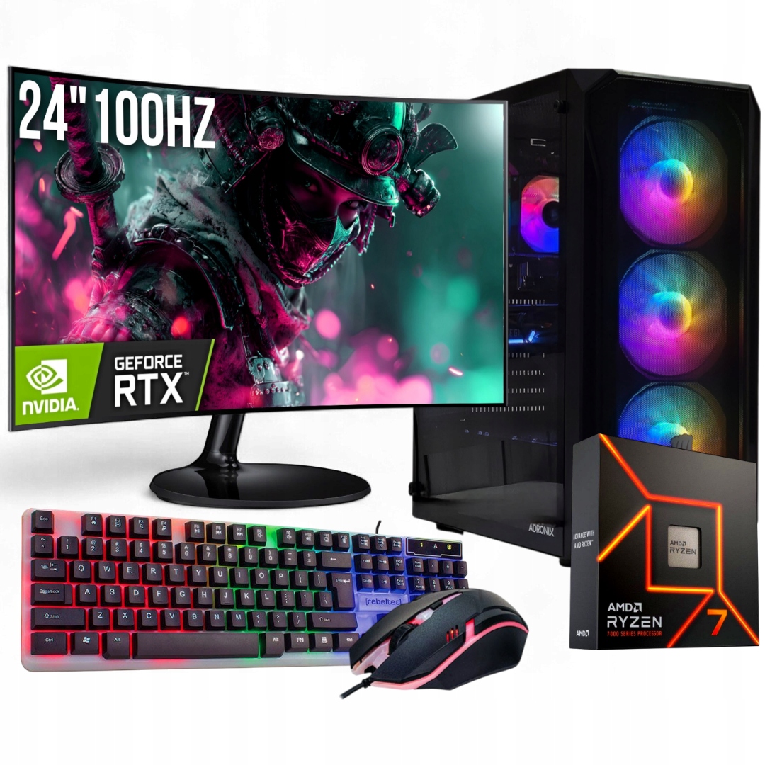 Herní Set Dominator R7 9800X3D/16GB/RTX5060/1TB M.2 SSD/W11/24"100Hz