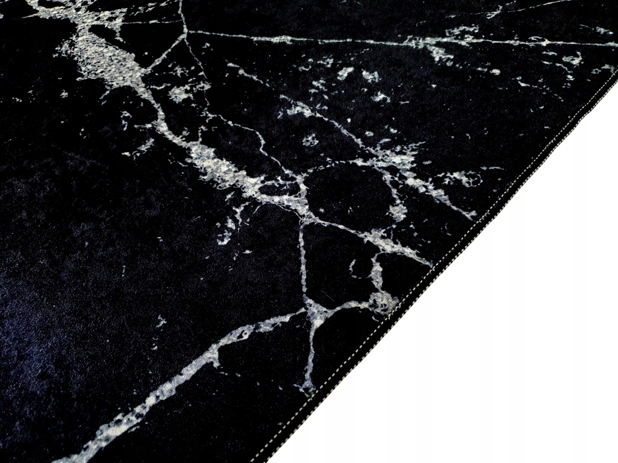 Dywan DIGITAL antypoślizg marmur czarny 80x150 czarno srebrny ze srebrnym Marka dywanypers