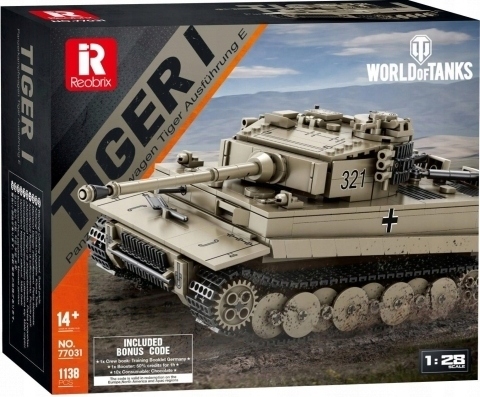 Klocki konstrukcyjne Tiger I, 1138 el. (77031)