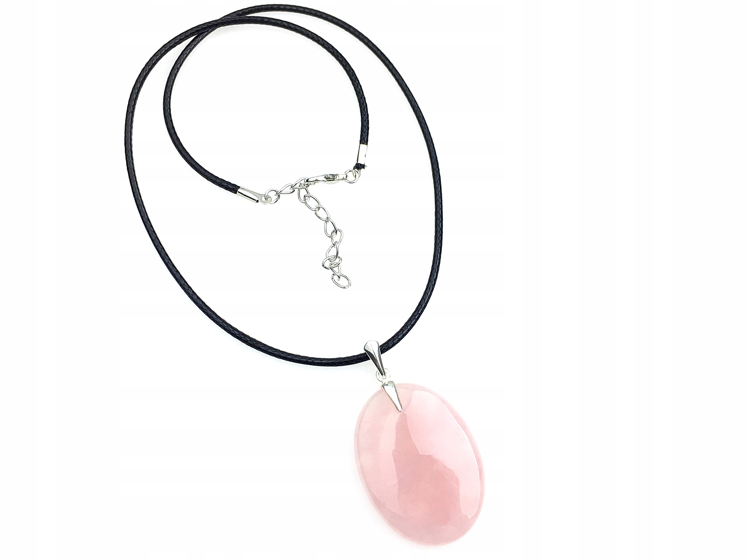 

srebrna zawieszka wisiorek kwarc różowy pr925 owal