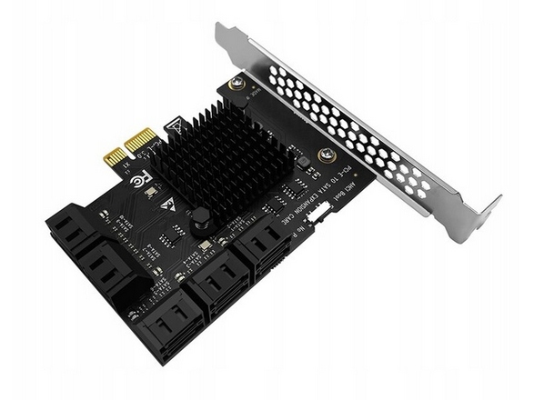 Kontroler adapter Karta Rozszerzeń komputera Pci-e Express 1X Na 10X Sata 3