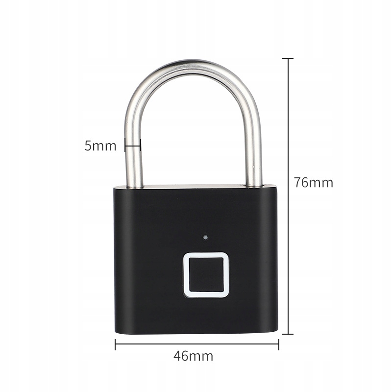 Smart Fingerprint Padlock Keyless black EAN (GTIN) 0062028322434