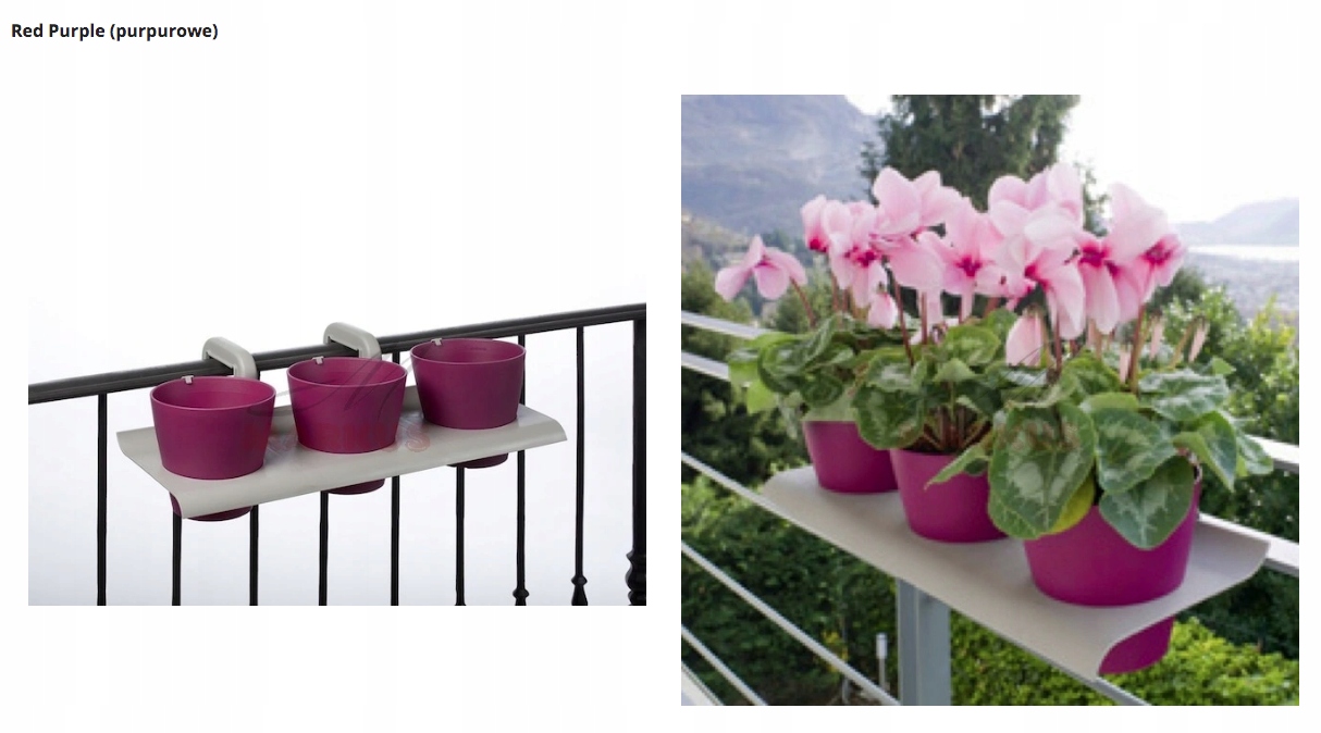 Uchwyt UN do Skrzynek Balkonowych kpl 2szt metal regulacja - kolor biały Kod producenta UN WH