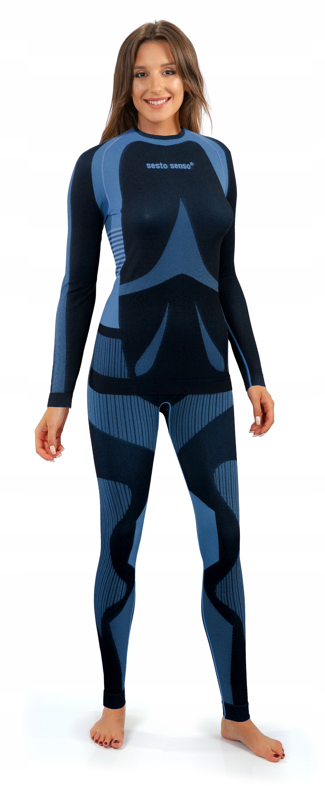 Sesto Senso Dámské termoaktivní spodní prádlo set XL Blue Haven