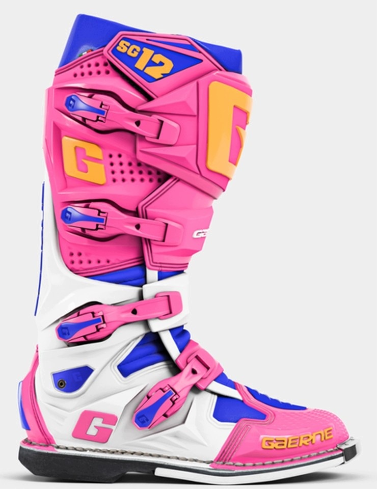 Gaerne Topánky Cross/enduro SG-12 Shockwave Limited Edition Farba Ružová/nebeská