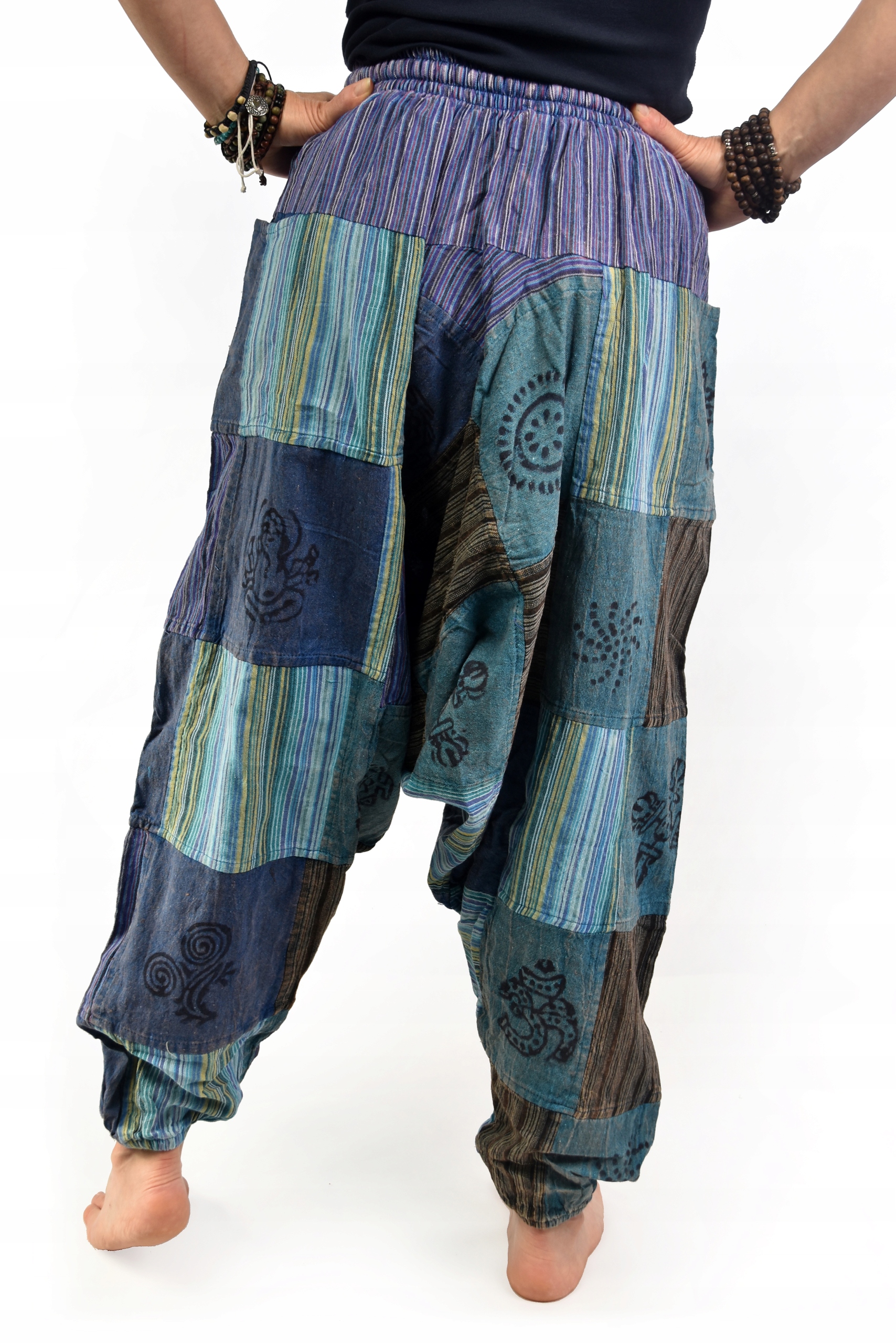 Szarawary NEPAL Alladynki Joga HANDMADE Kolorowe Rozmiar uniwersalny