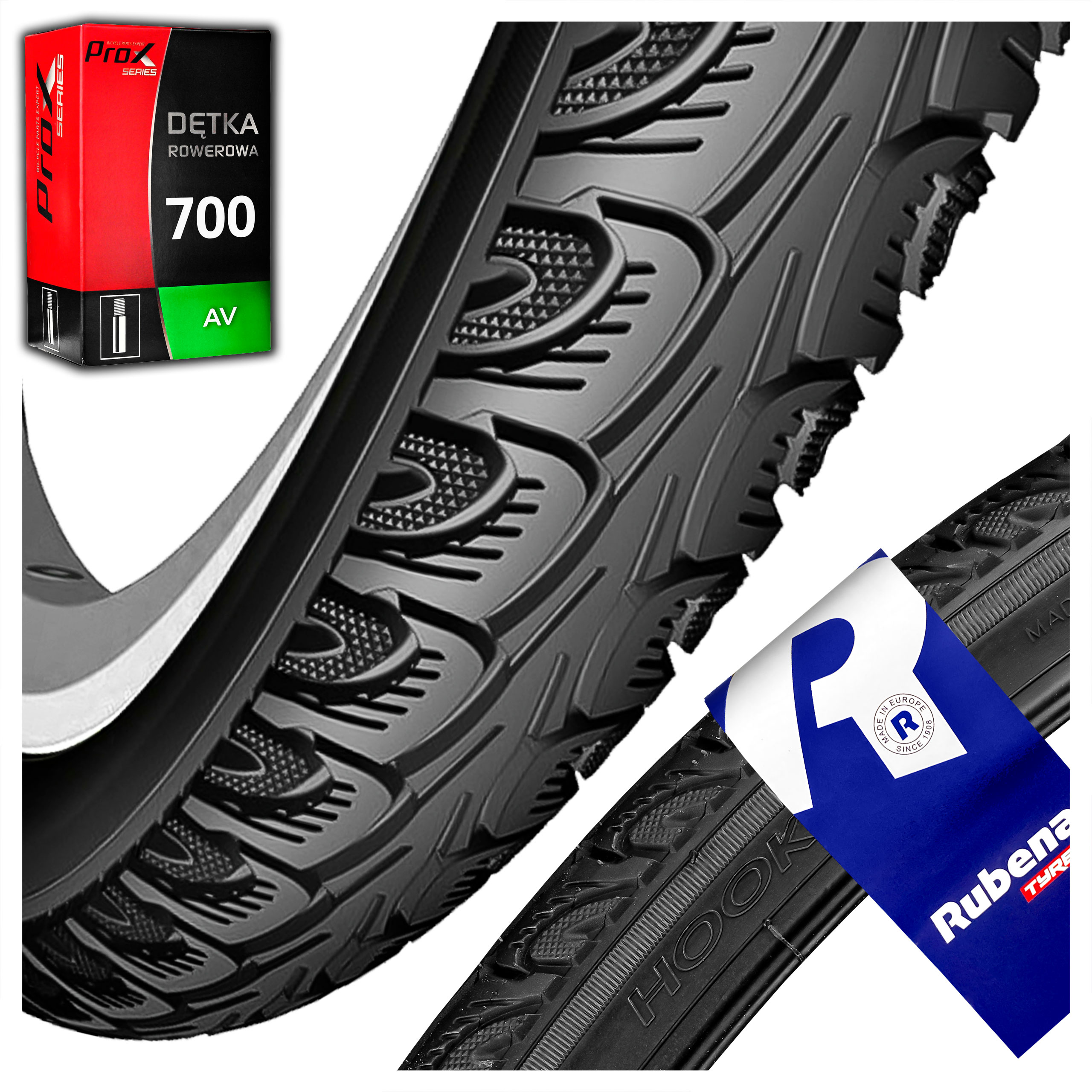 

Opona Rubena Mitas Hook 700x35C 37-622 Dętka