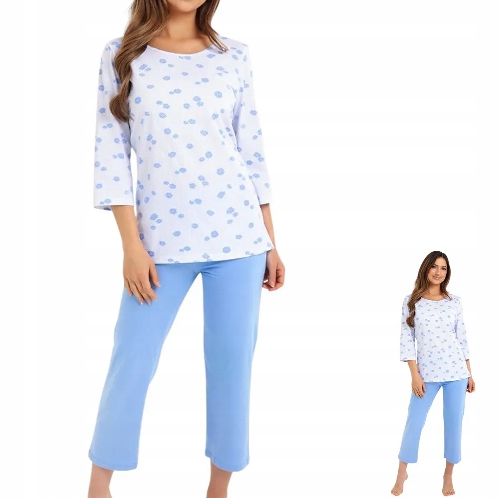 Dámské bavlněné pyžamo Regina 720 L 40 Modrá