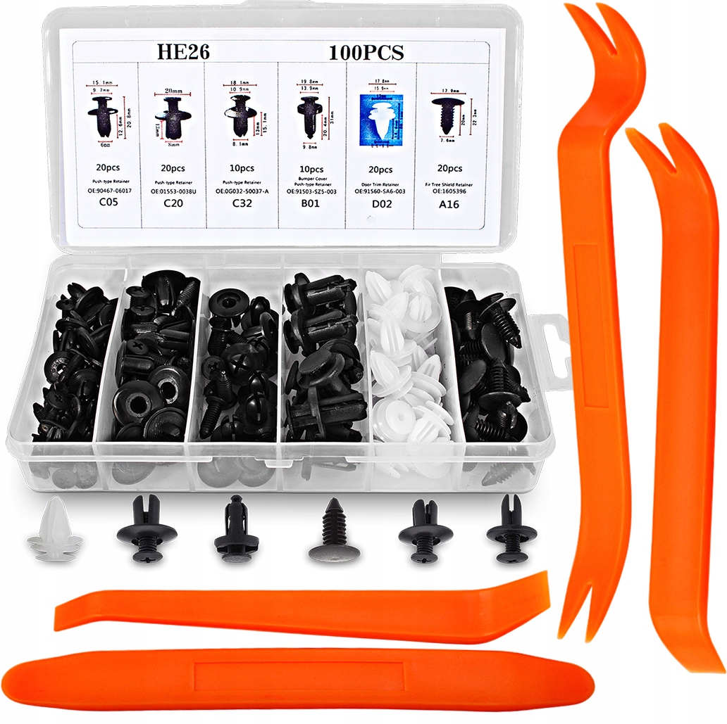 SPINKI KOŁKI KLIPSY SAMOCHODOWE DO DEMONTAŻU TAPICERKI ŚCIĄGACZE KLUCZE