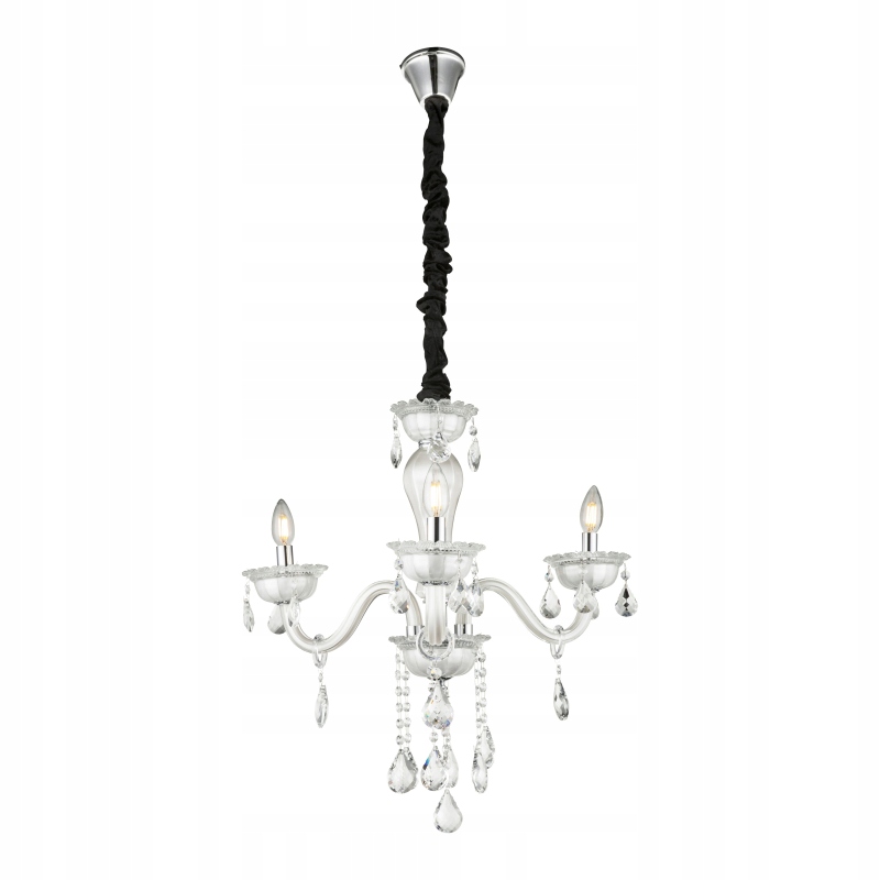 Křišťálová závěsná lampa Teejay, klasická, stylová, elegantní lampa