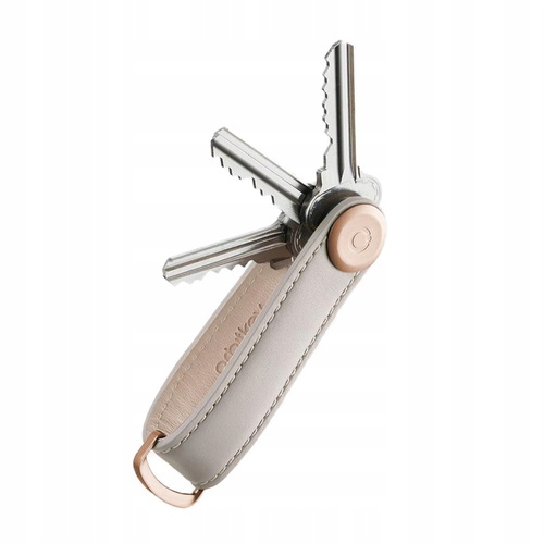 Pouzdro organizér na klíče z přírodní kůže Orbitkey Leather kamenná/šedá barva