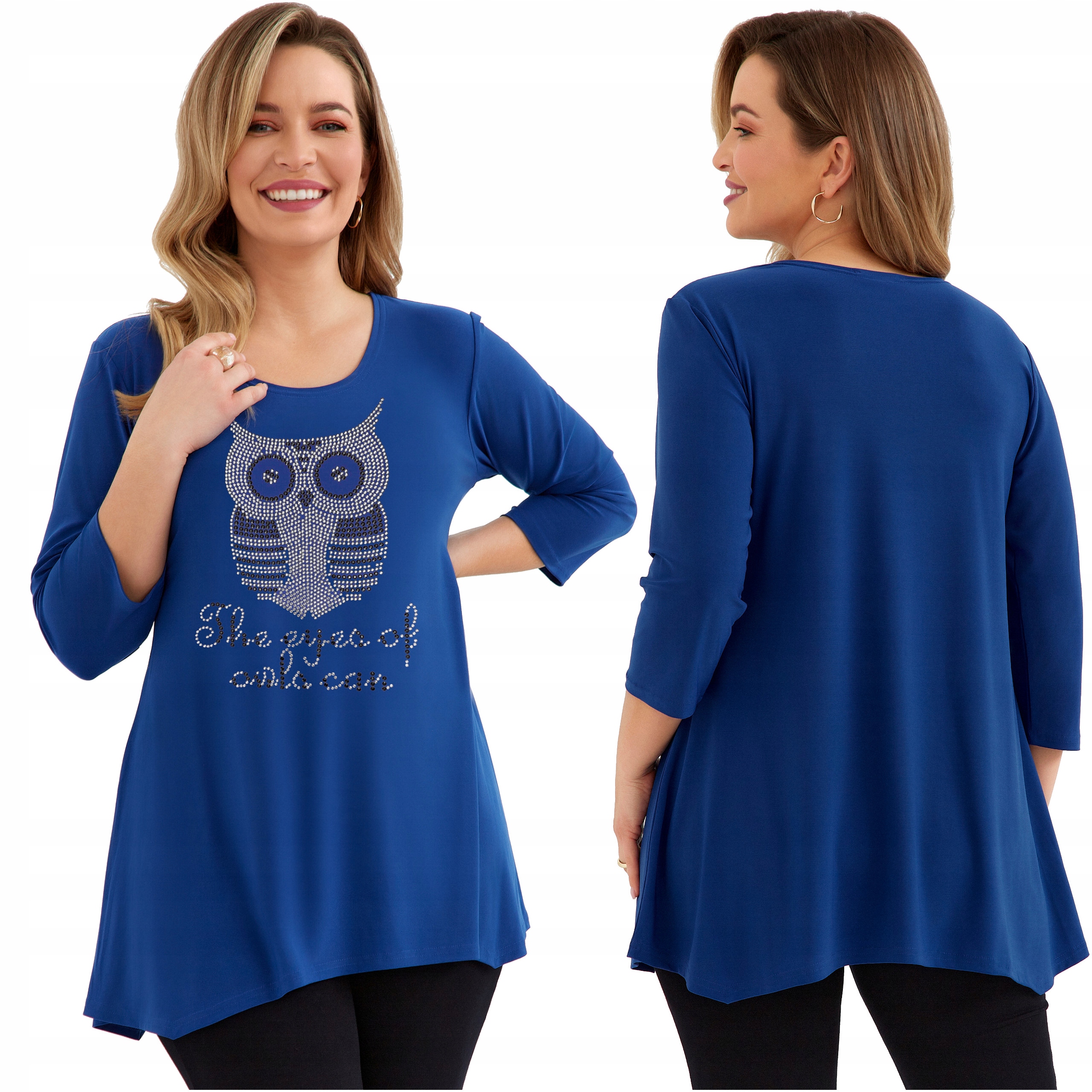 Dámská tunika Velké velikosti Volná Dlouhá Plus Size Polský Výrobce Mikina