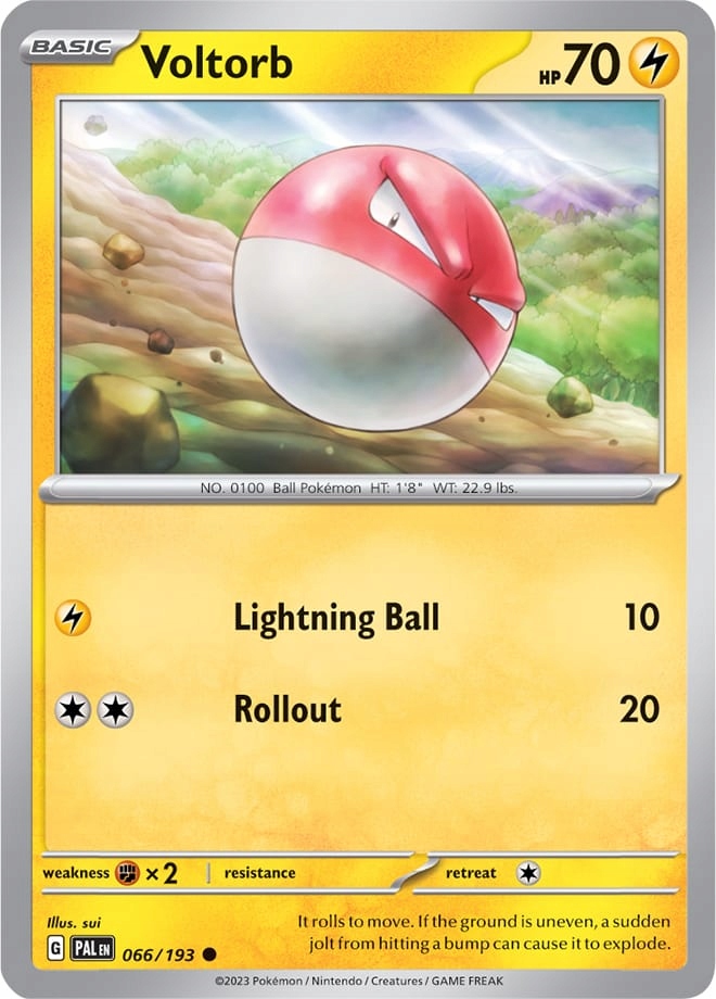 Pokemon 2x Voltorb SV02 Pal 066