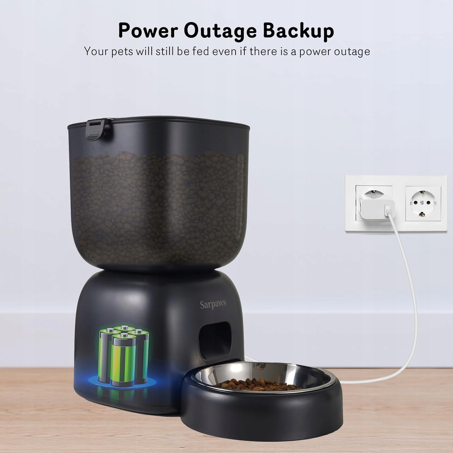 Automatický krmítko a dávkovač vody pro kočky 2 v 1 s chytrým časovačem