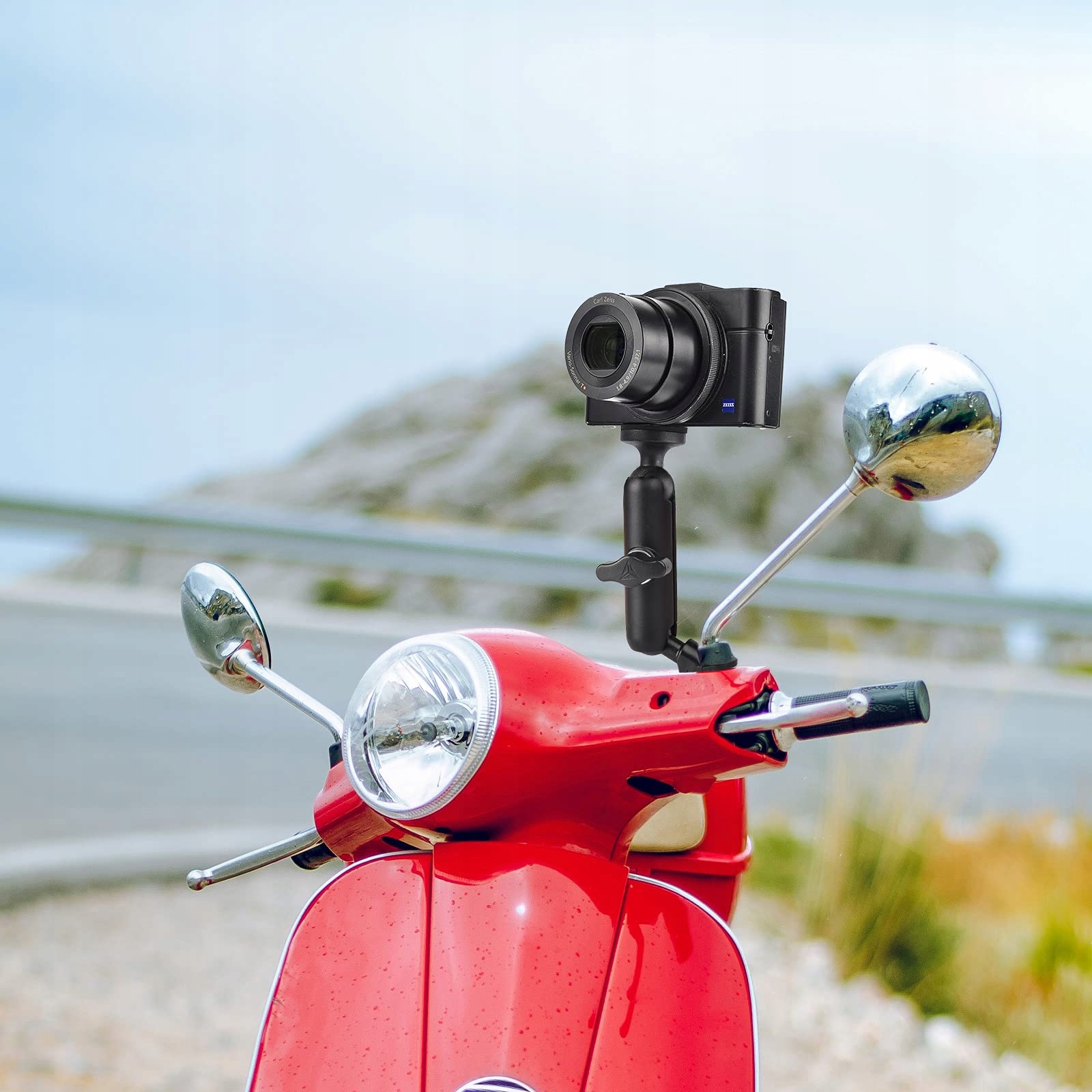 CAMOLO 360° Adjustable Motorcycle Mirror Mount for Action Cameras — miniatura 6