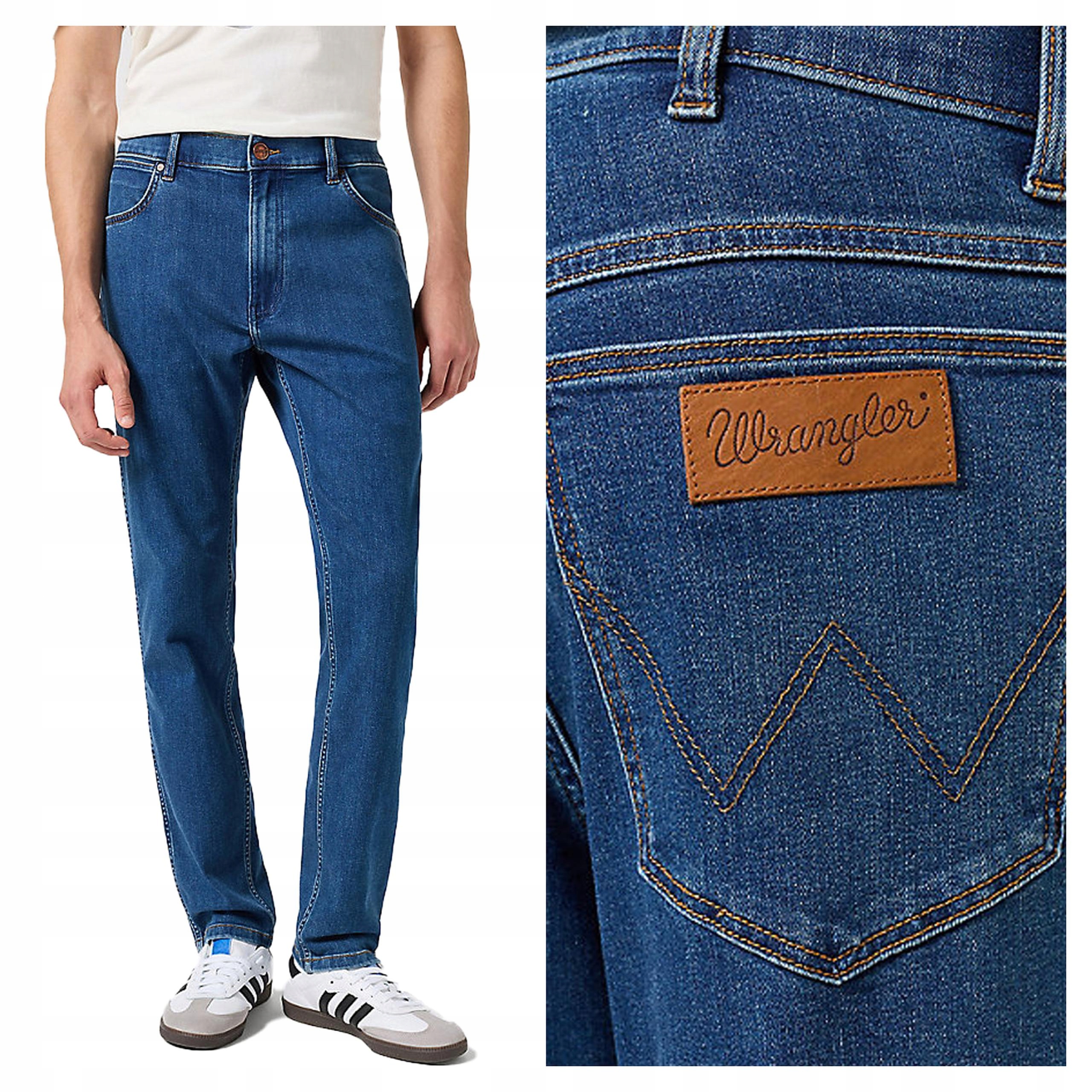 Pánské jednoduché džínové kalhoty Wrangler River 34/34