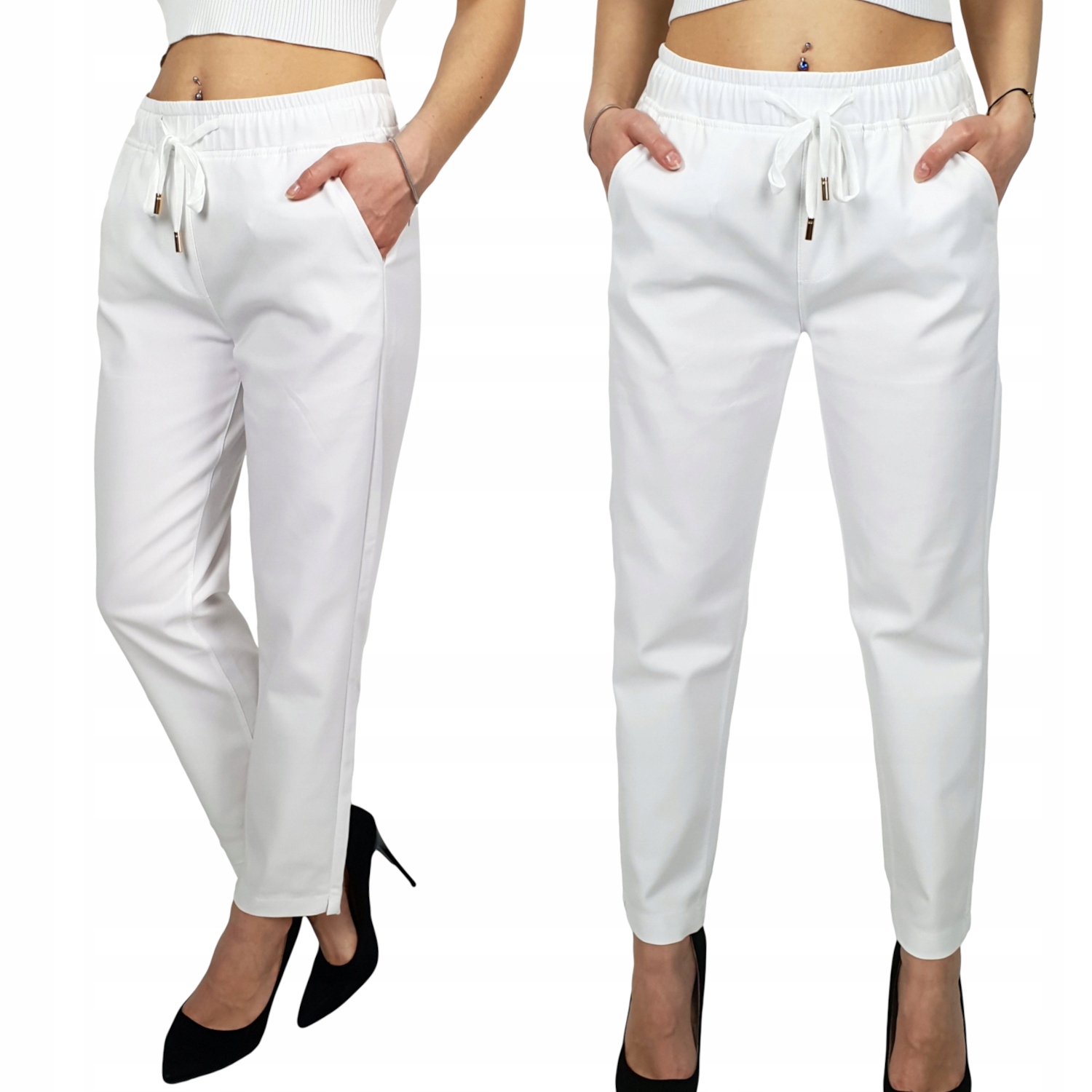 

Damskie Spodnie Gumka 7/8 Plus-Size