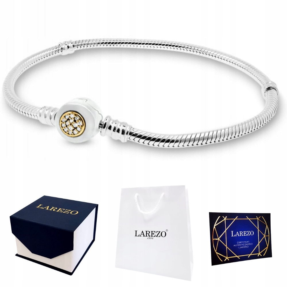 Náramek stříbrný modulární s přívěsky, 20 cm