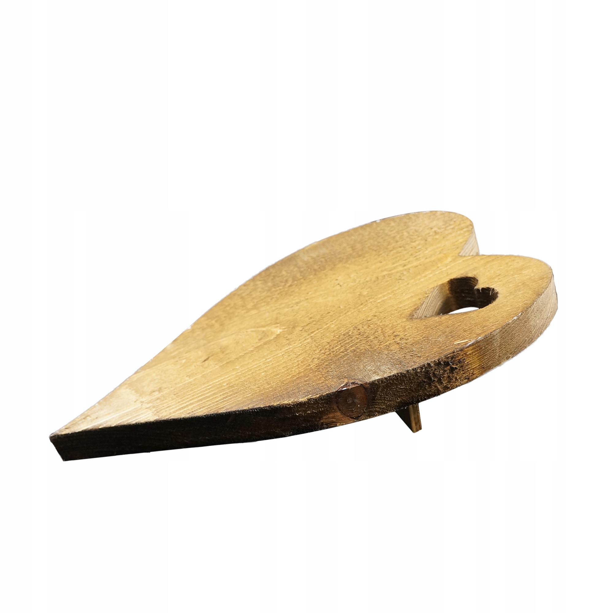 Drewniane serce statuetka ozdoba na pomnik Wszystkich Świętych 32x20 cm Marka Trend-Deco