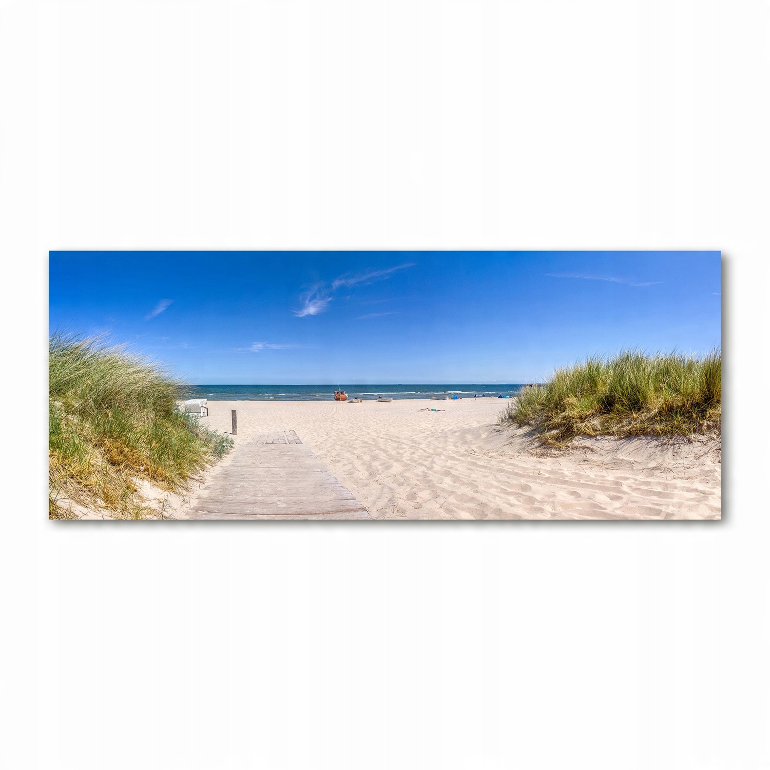 

Foto obraz szkło akryl Nadmorskie wydmy 125x50 cm