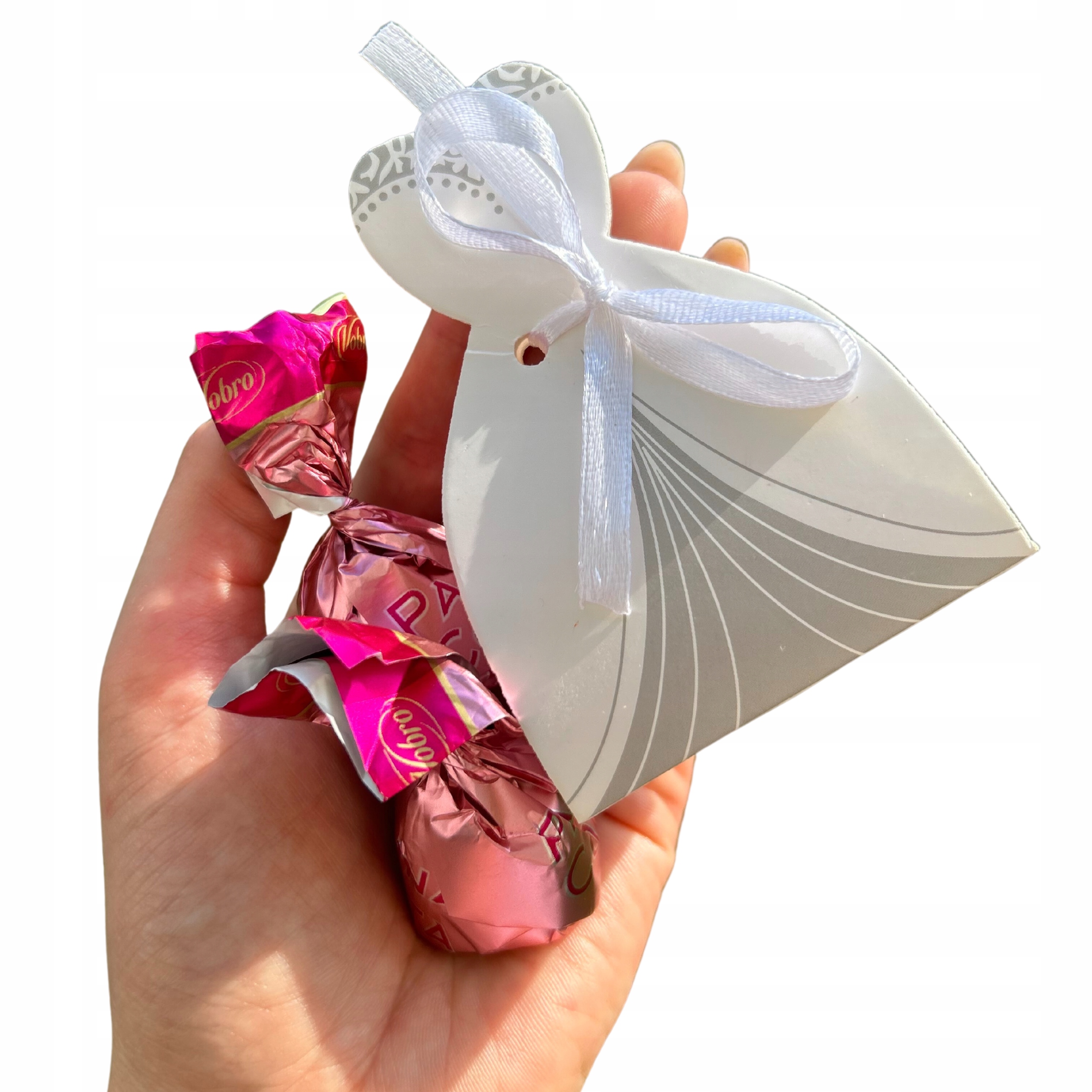 KÖSZÖNETAJÁNDÉK VENDÉGEKNEK ESKÜVŐ PRALINÉ 1 DB