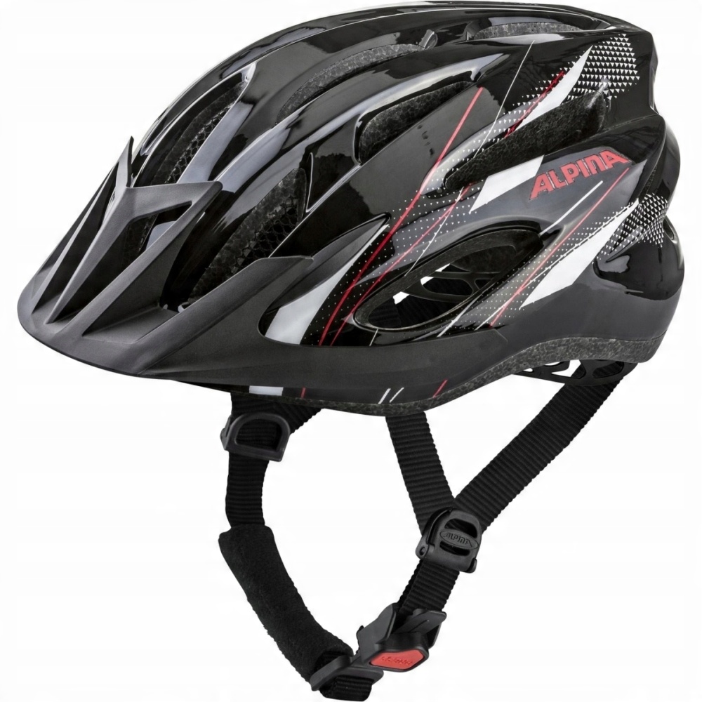 

Kask rowerowy Alpina Mtb17 Black-White-Red 54-58