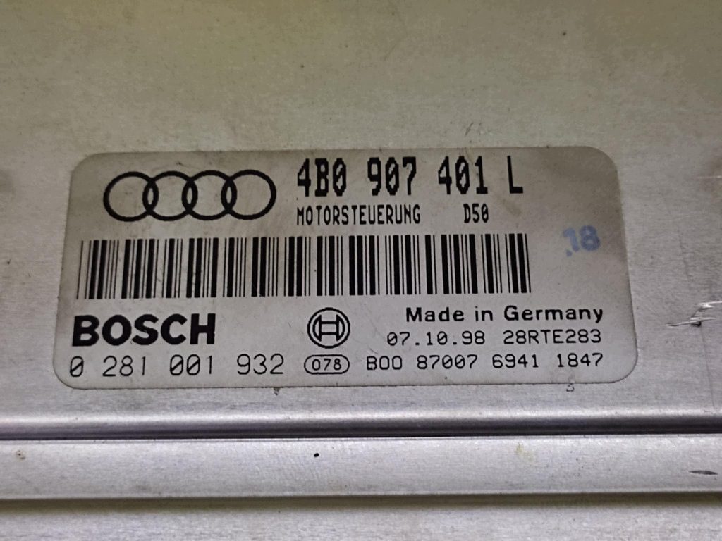 AUDI A6 C5 2.5 TDI control unit of the engine 0281001932