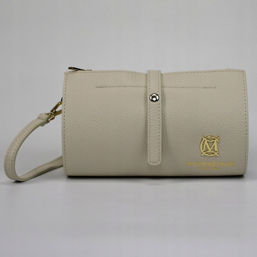 TOREBKA MASSIMO CONTTI SKÓRA 3 KOMORY BEŻOWA 973C Marka Massimo Connti