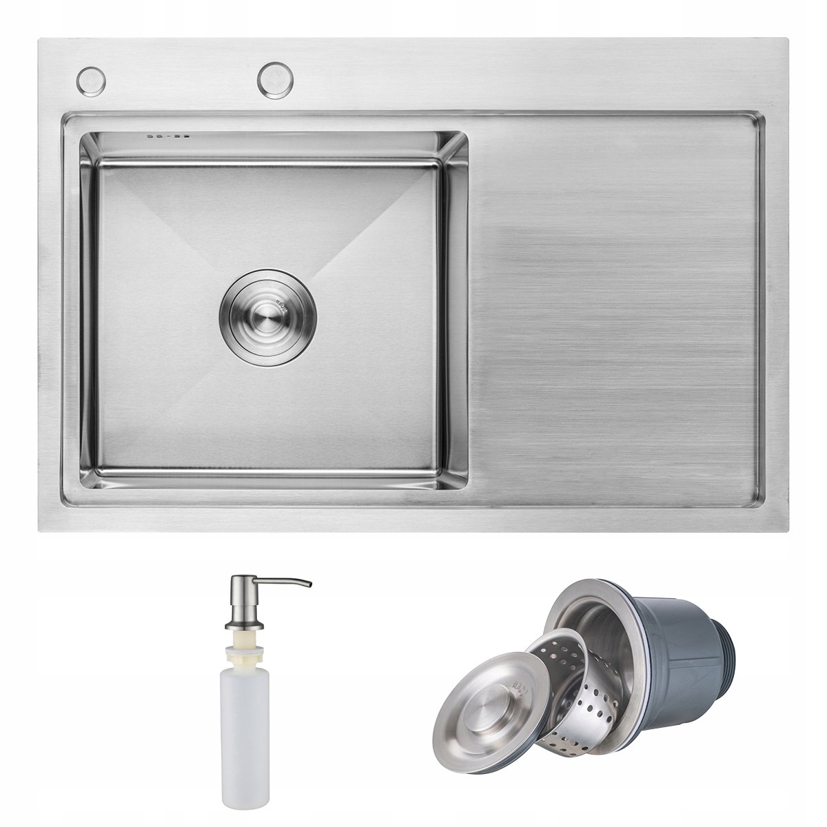 

Zlewozmywak 78x51L stal Inox Satyna+Dozownik