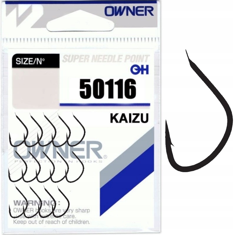 Haczyki Owner 50116 Kaizu Nr 5 14szt. Z Zadziorem Na Grunt Feeder Spławik