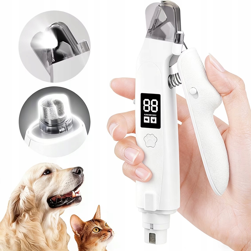 Levně 2V1 Nůžky Kleštičky na drápky pro psy a kočky Led Pilník