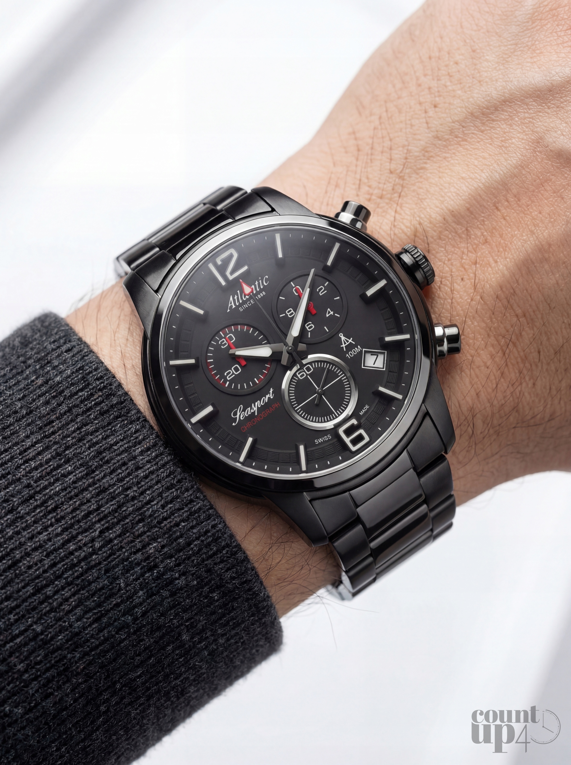 Atlantic Seasport Chronograph 87466.46.45 46mm WR100 Eta G10.212 Pánské hodinky