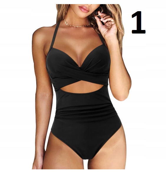 WYSZCZUPLAJĄCY STRÓJ KĄPIELOWY JEDNOCZĘŚCIOWY L Fason góry Biustonosz usztywniany Monokini