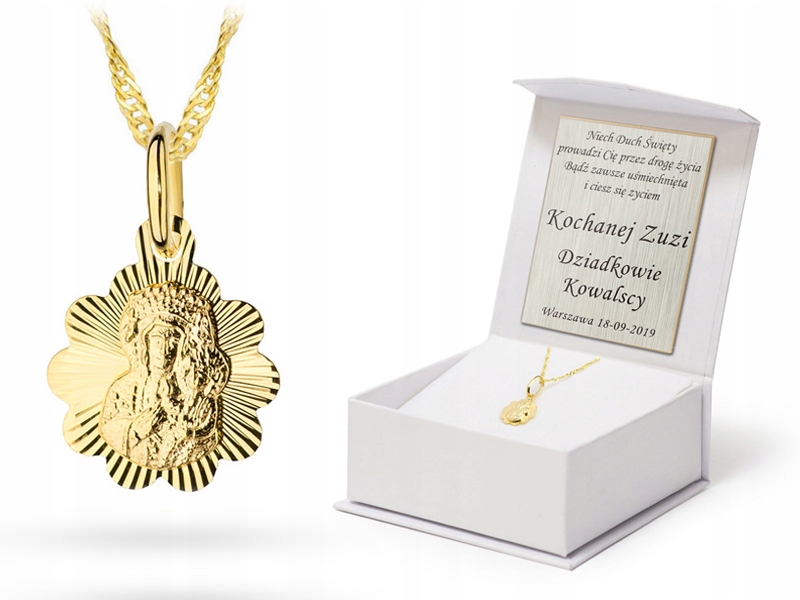 Zlatý Řetízek s Medailem 585 Matka Boží