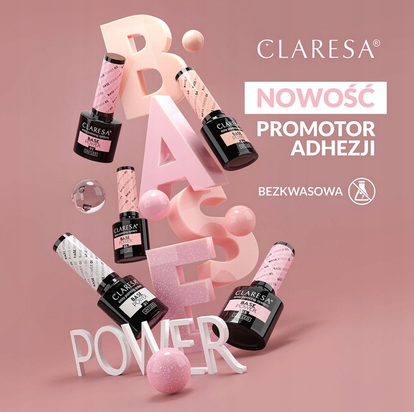 CLARESA BAZA POWER BASE BEZKWASOWA 02 DO HYBRYDY Pojemność 5 ml