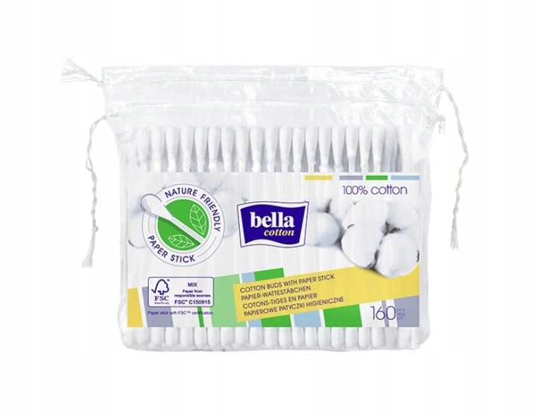 

Patyczki Bella Cotton higieniczne papierowe 160szt