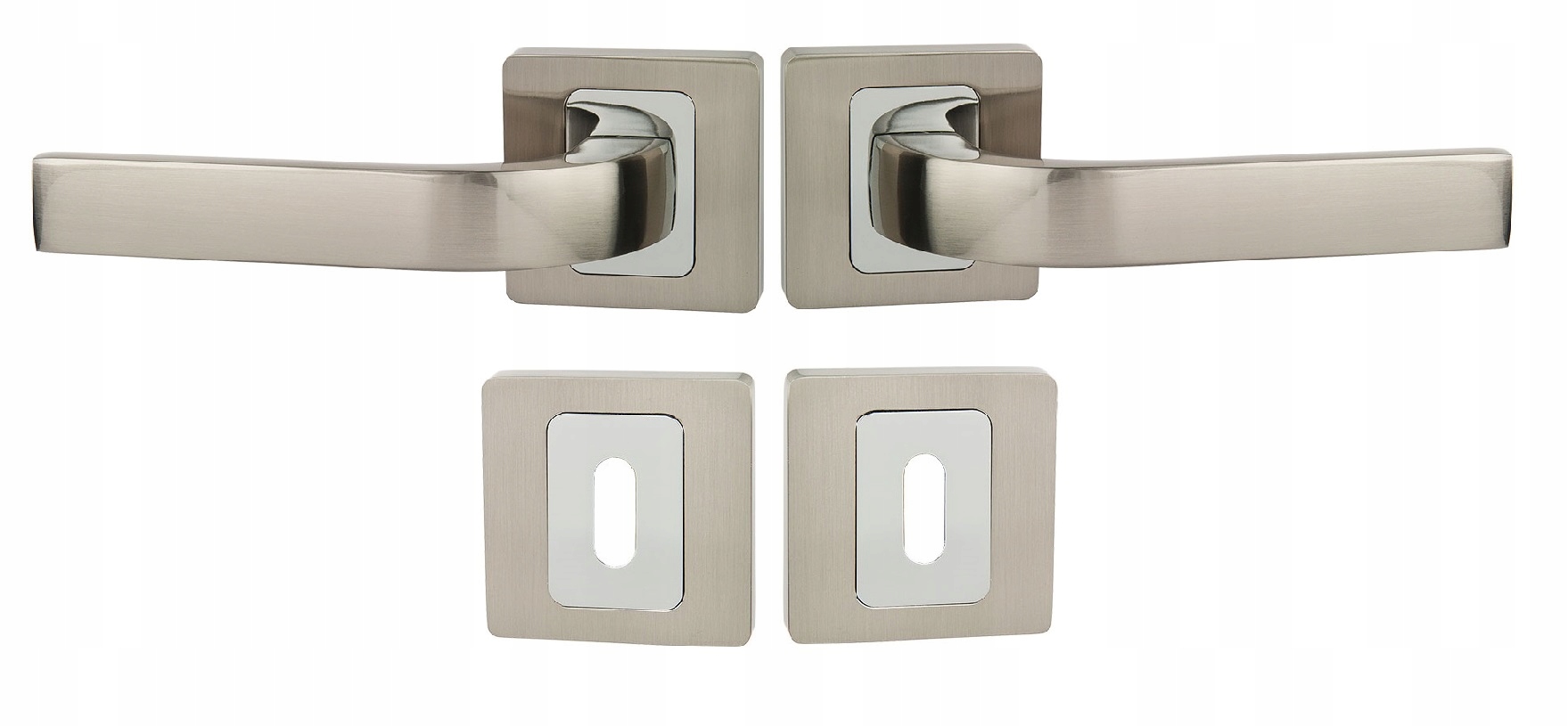 wyprzedaż klamka Belia nikiel matowy/chrom + WK Kod producenta 0001WKVS