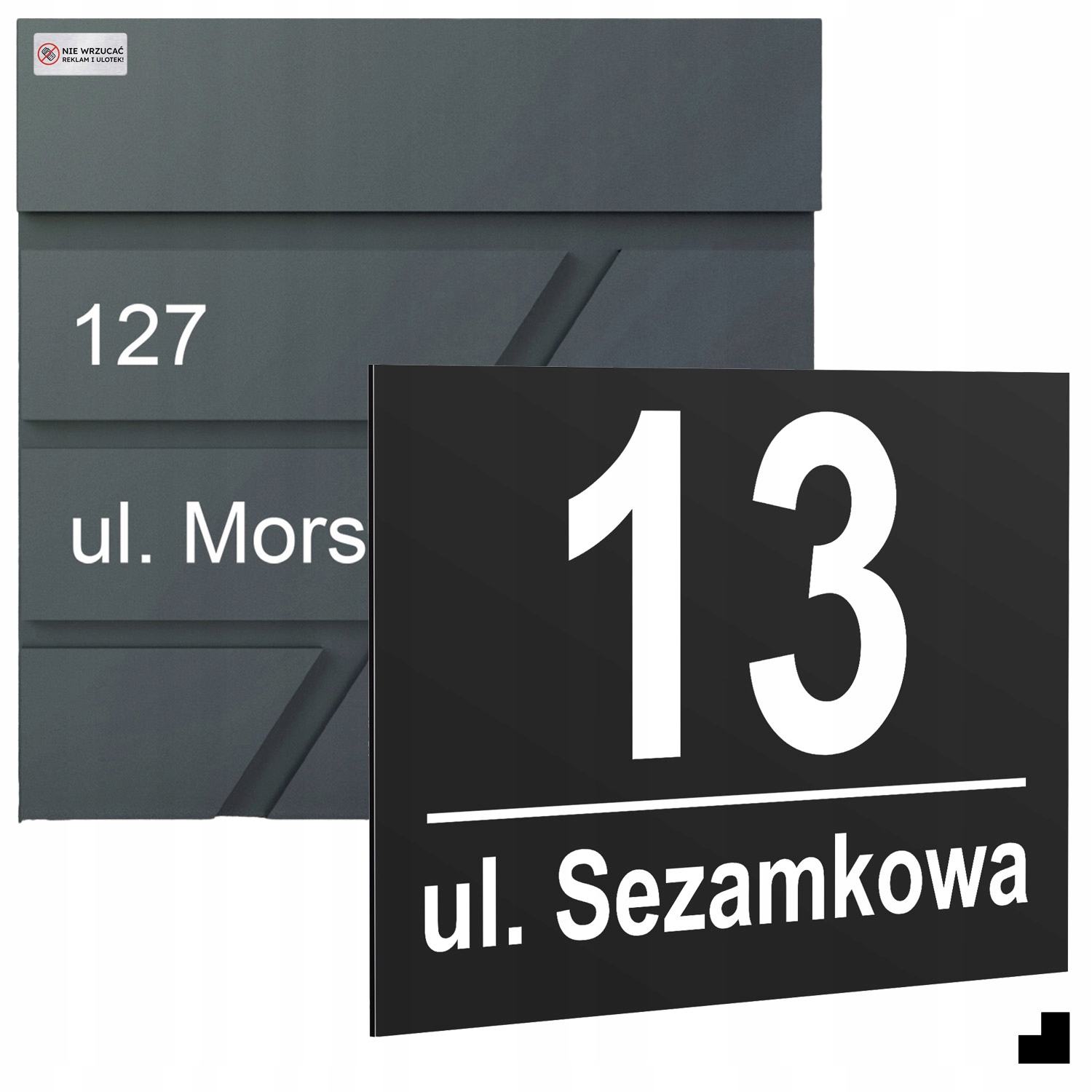 poštovní schránka Tabulka s číslem domu Černá 32x21 cm Číslo na dům
