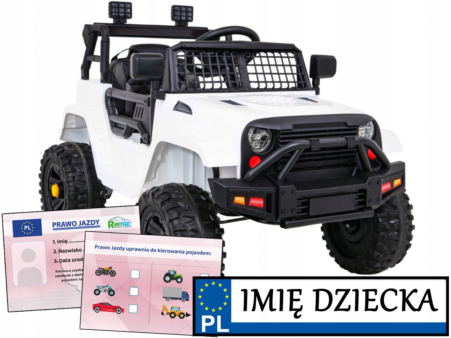 Autko pojazd elektryczny dla dzieci Na Akumulator Jeep Dark Night pilot