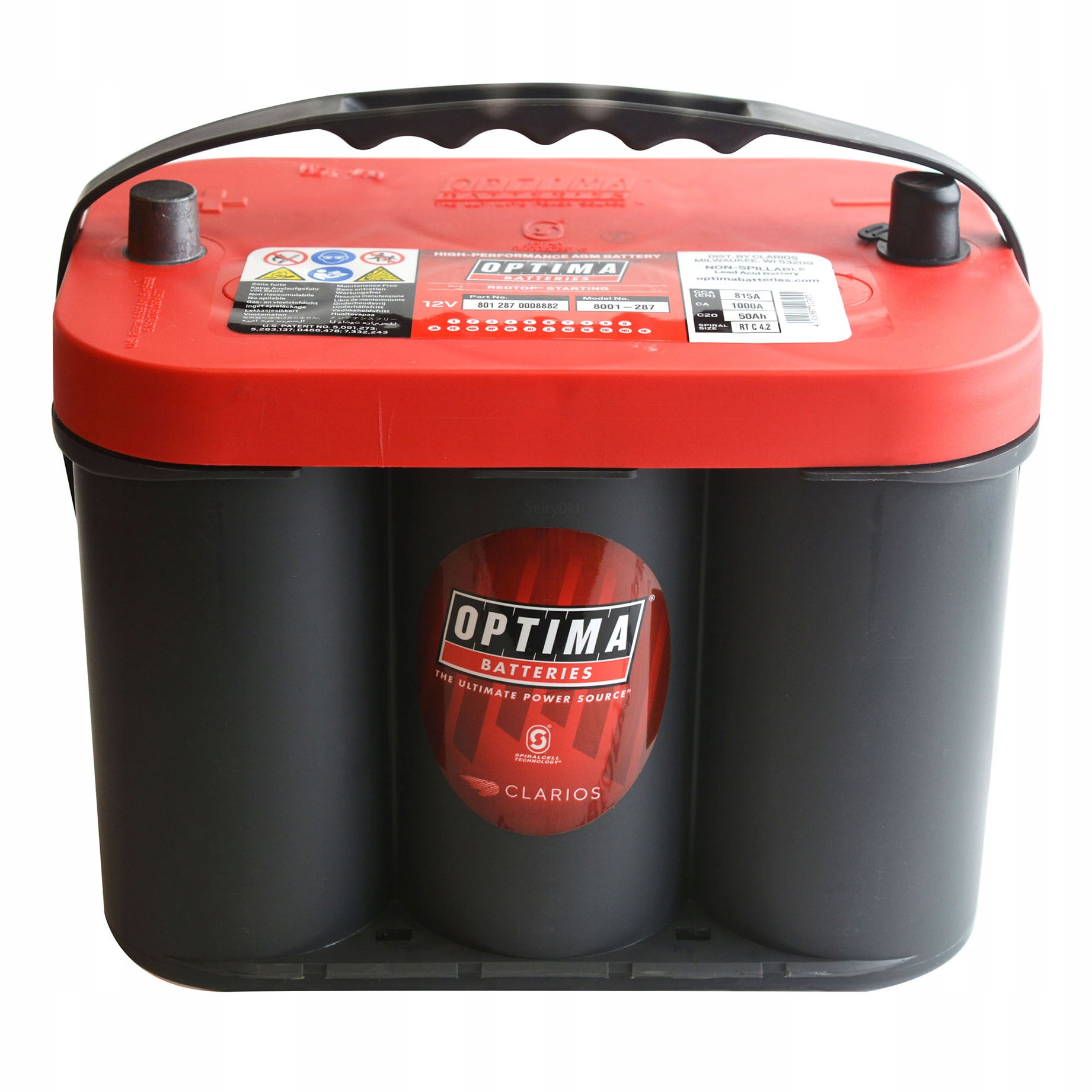 OPTIMA RED TOP RTC 4.2 50AH 1000A RTC4.2 AGM EAN (GTIN) 4016987113455