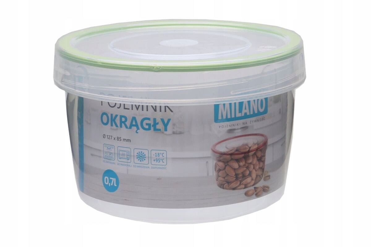 

Pojemnik plastikowy 700ml okrągły Milano