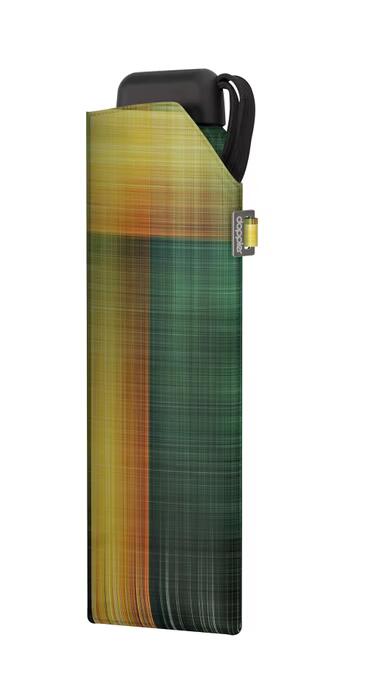 Doppler Carbonsteel Mini Slim Noble Check Gold – silný manuální deštník