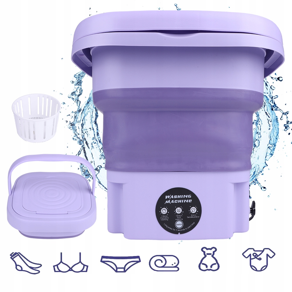 PRZENOŚNA MINI PRALKA SKŁADANA PODRÓŻNA AUTOMATYCZNA TURYSTYCZNA 8L Model MINI PRALKA