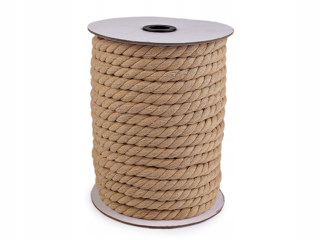 Bavlněná šňůra fi12 mm stáčená, návin 29 m, macrame 29 m