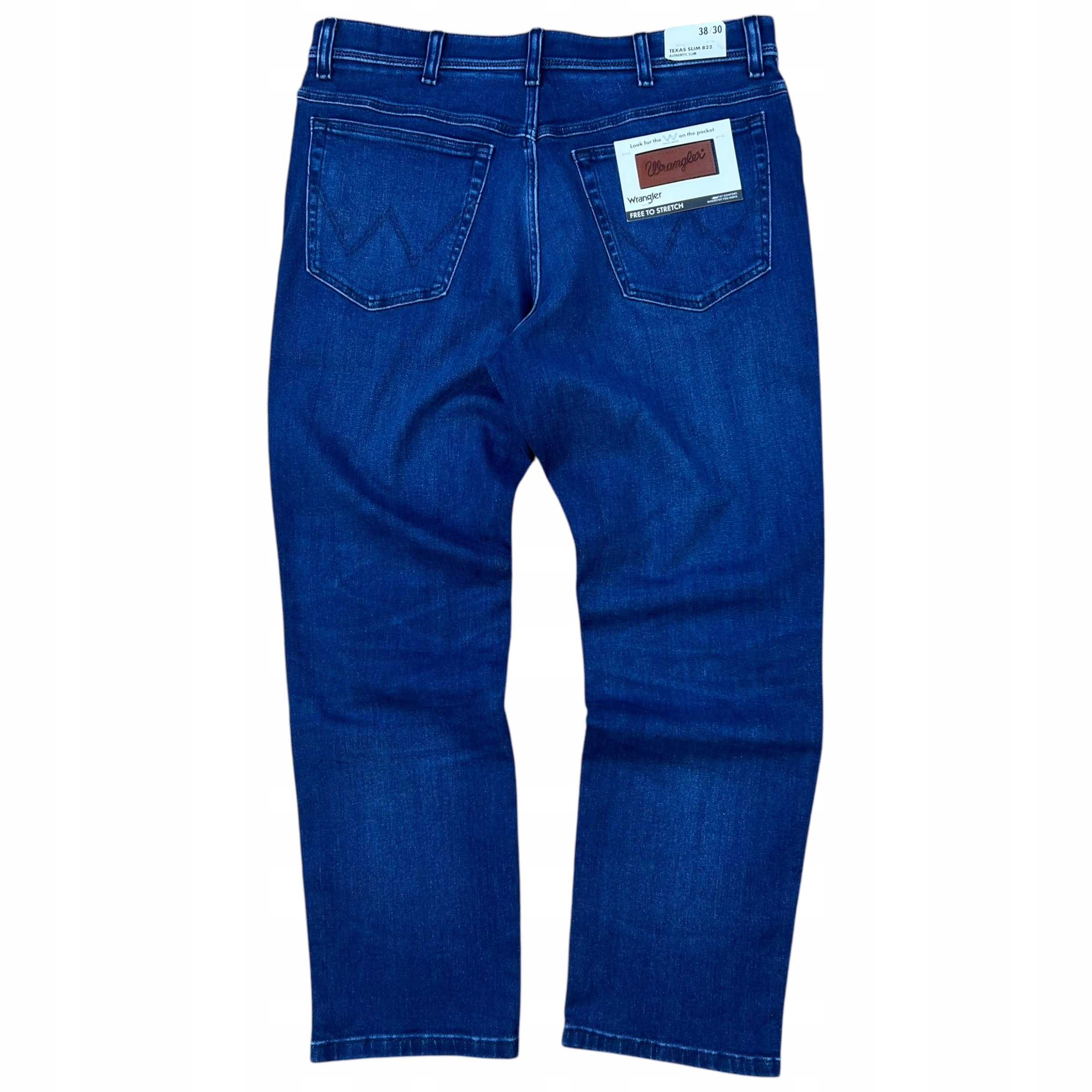 Džínové kalhoty Wrangler Texas Slim Stretch Jeans Denim 38x30 Jednoduché