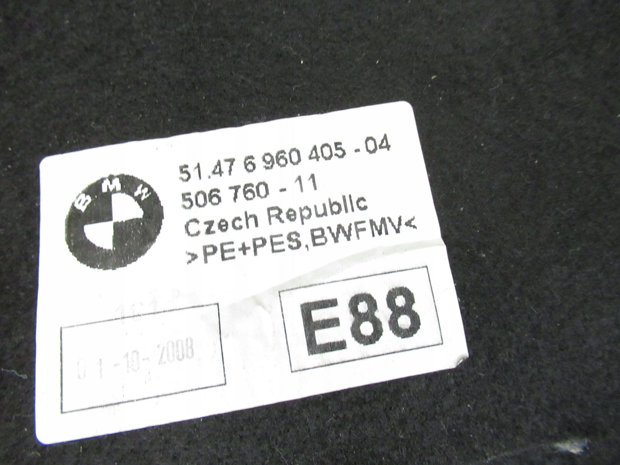 Insonorizzazione izolacja pavimento BMW e88