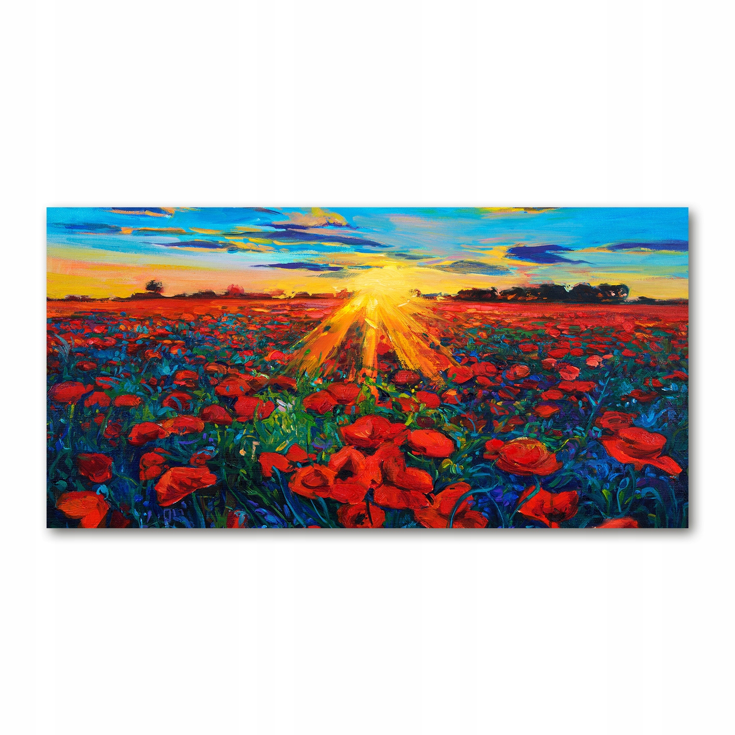 

Foto obraz akryl nowoczesny Pole maków 120X60 cm