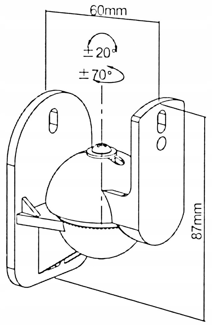 UCHWYT GŁOŚNIKOWY UCHWYTY DO GŁOŚNIKÓW x2 SZT Model BRATECK-SB-24