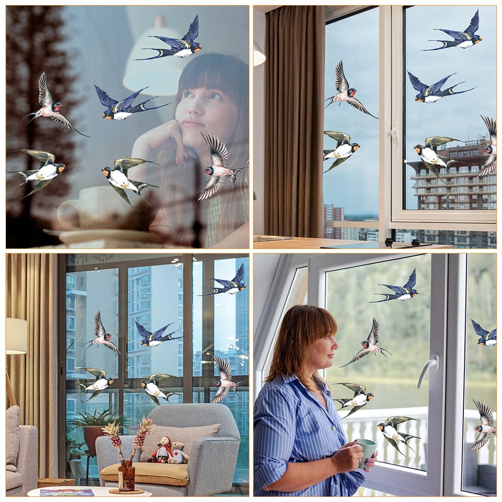 Birds Collision Warning Window Stickers 12 pcs Liczba elementów w zestawie 0 szt.